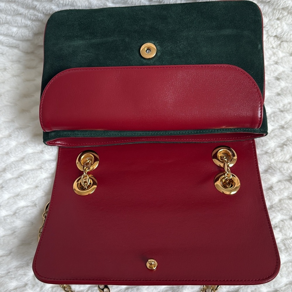 Gucci Marina Suede Handbag-576421-Authentic-EUC - Picture 7 of 17